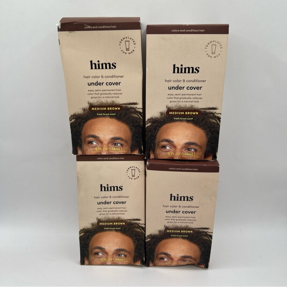 4X HIMS Hair Color & Conditioner Under Cover Medium Brown Semi-permanent
